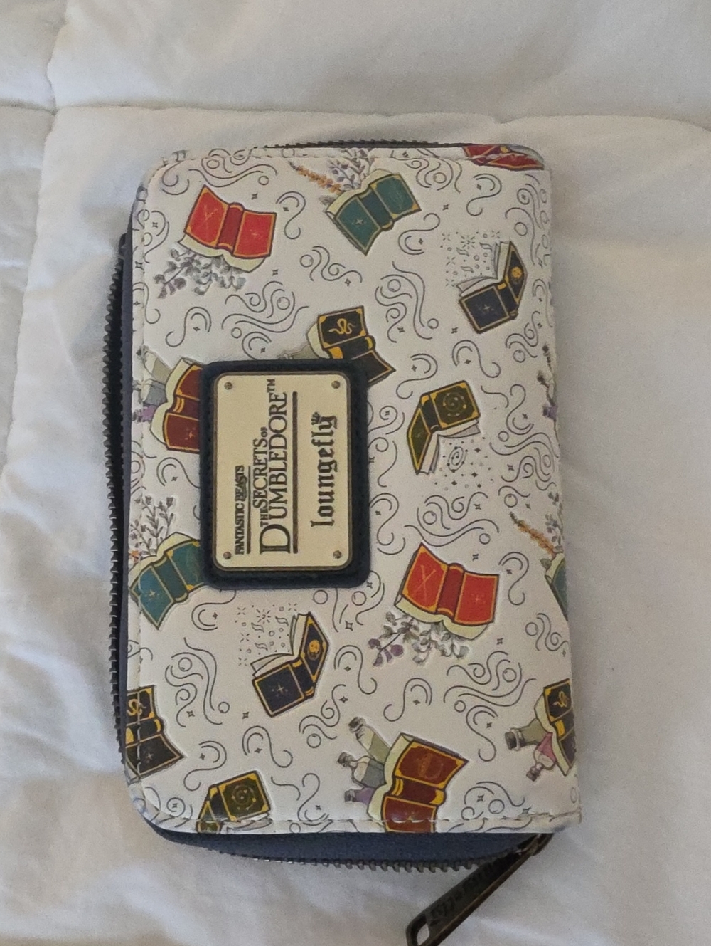 Loungefly White Multicolor The Secrets of Dumbledore Zip Wallet